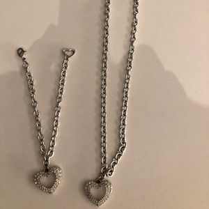 Swarovski necklace and chain .